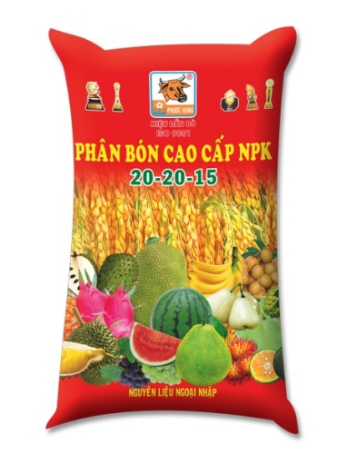 Phân bón NPK 20-20-15 + TE bao đỏ - Phân Bón Phước Hưng - Công Ty TNHH Thương Mại - Sản Xuất Phước Hưng